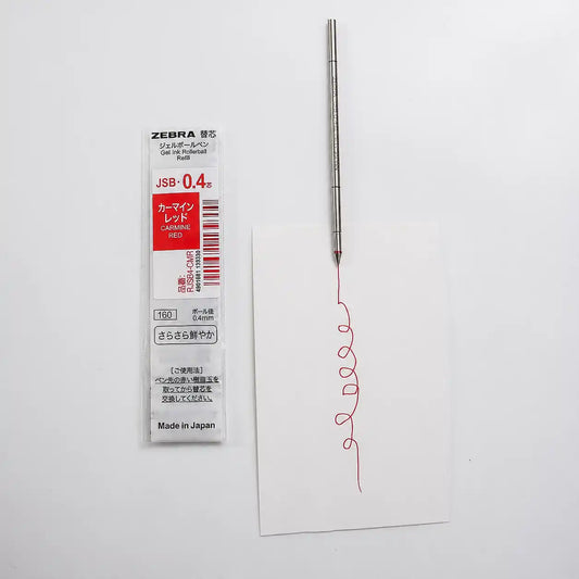Zebra JSB 0.4mm Gel Pen Refill - Carmine Red