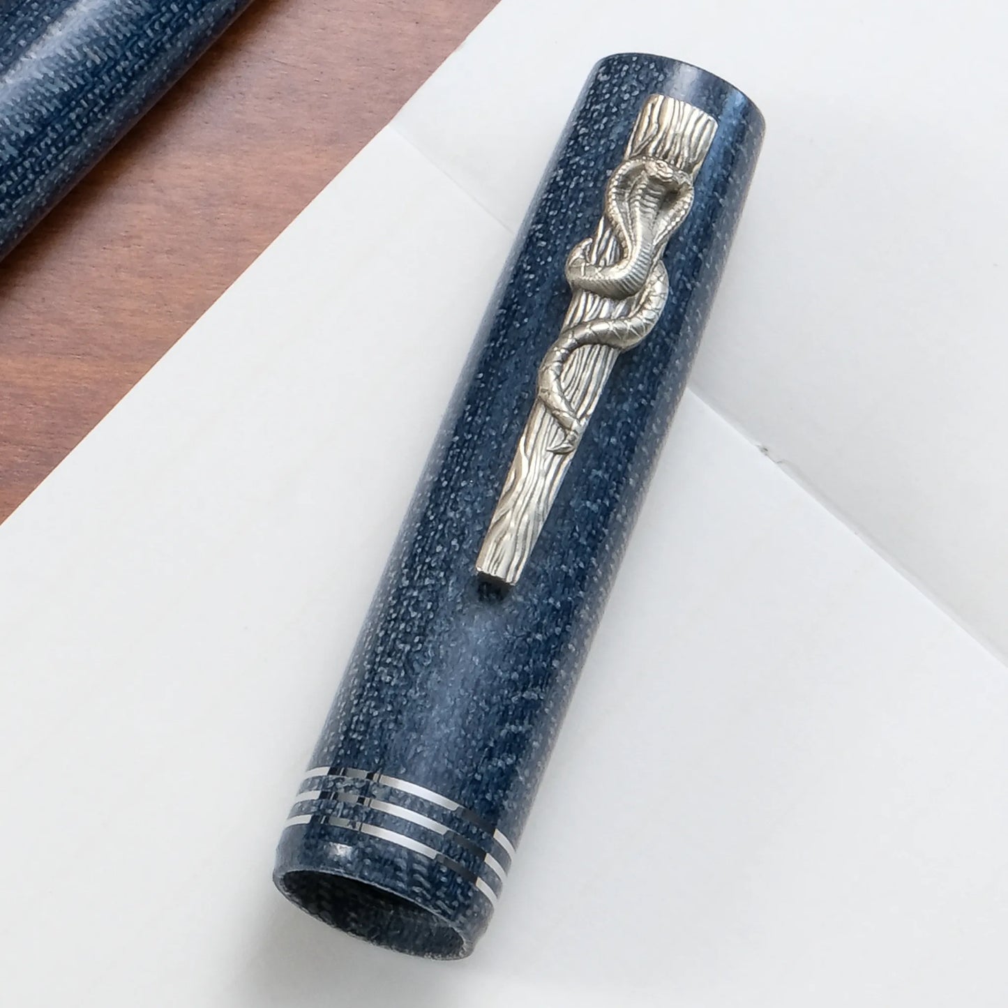 Muze x Cypress 5th Anniversary Cobra Fountain Pen - Blue Cobra