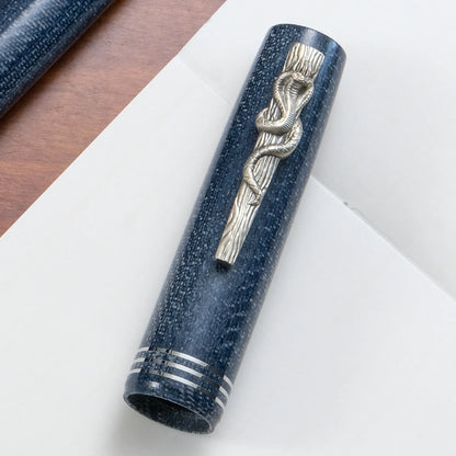 Muze x Cypress 5th Anniversary Cobra Fountain Pen - Blue Cobra