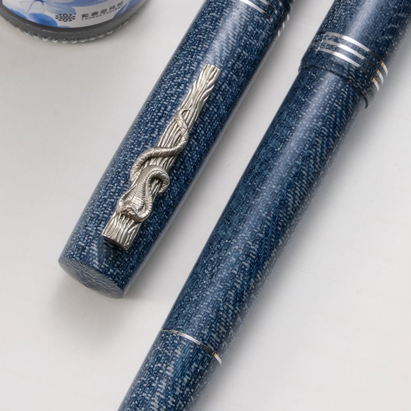 Muze x Cypress 5th Anniversary Cobra Fountain Pen - Blue Cobra