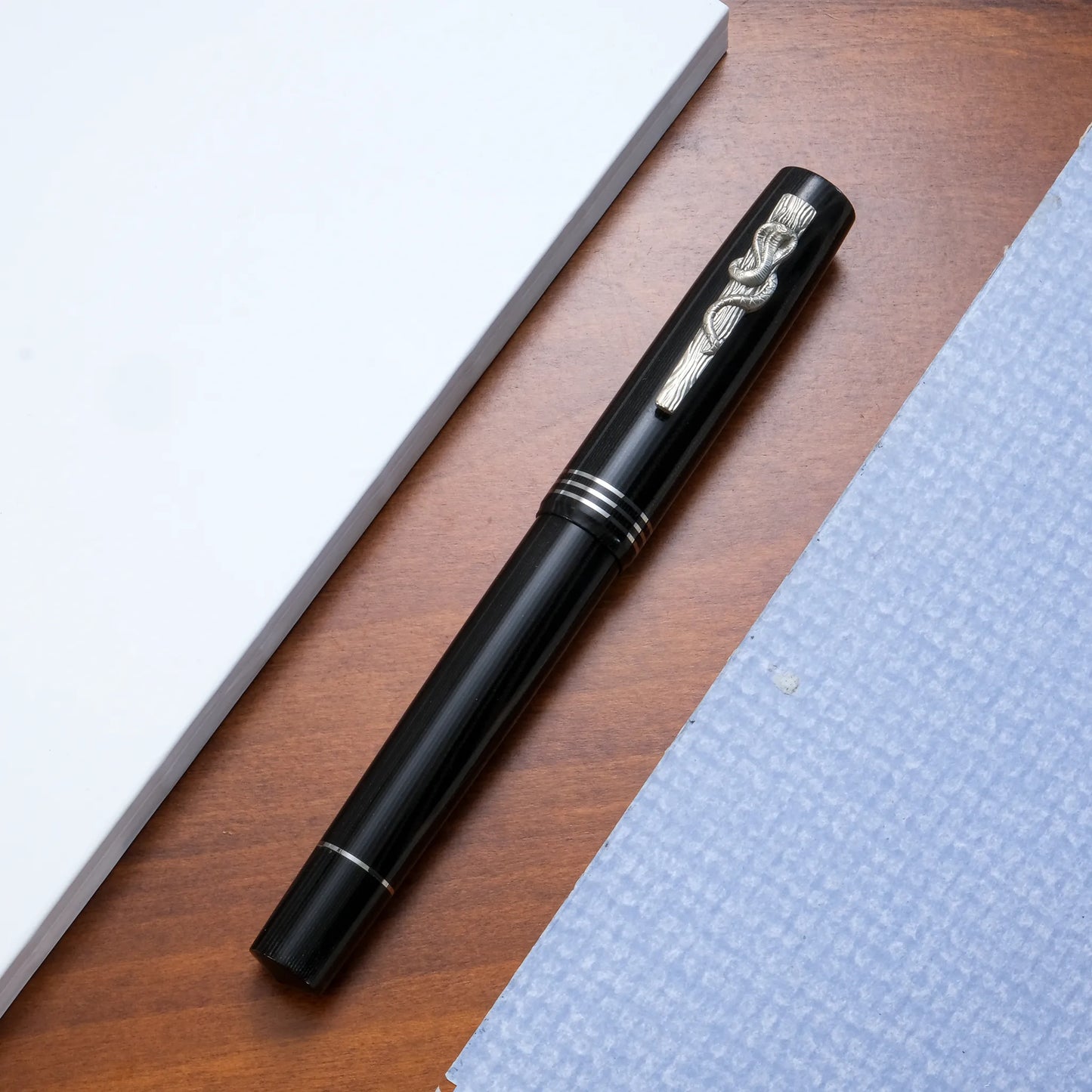 Muze x Cypress 5th Anniversary Cobra Fountain Pen - Black Cobra
