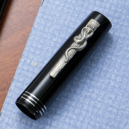 Muze x Cypress 5th Anniversary Cobra Fountain Pen - Black Cobra