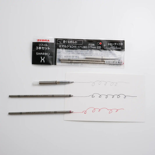 Zebra Sharbo X Refill Set A - 0.5mm Emulsion Ink & Pencil Unit