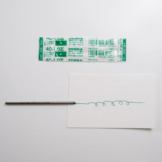 Zebra 4C 1.0mm Oil-Based Ballpoint Refill - Green
