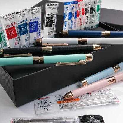 Zebra Sharbo X SL6 Customizable Multi-Pen Body - Leather Navy