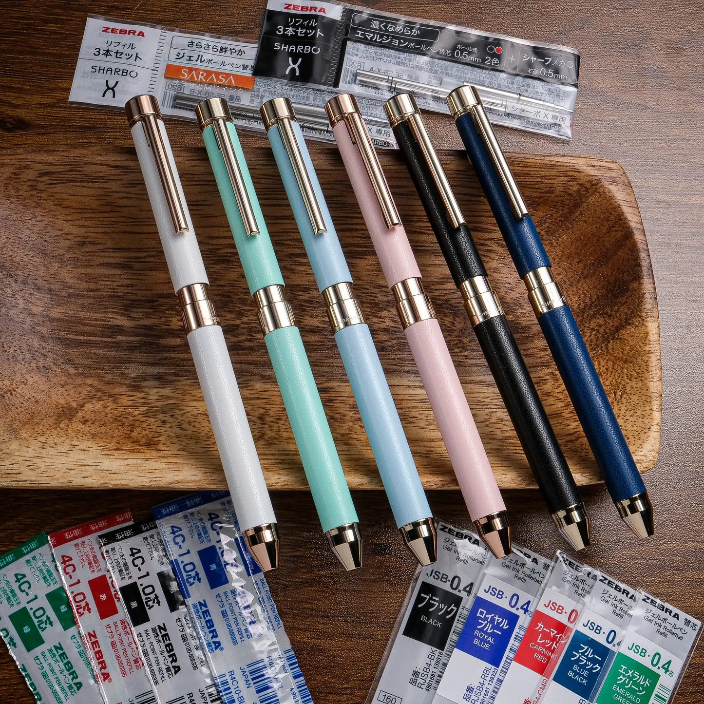 Zebra Sharbo X Customizable Multi-Pen Body - SL6 Leather Black