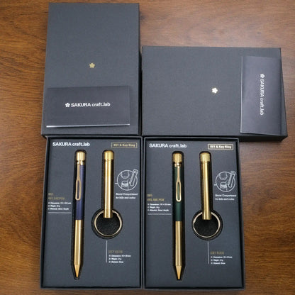 SAKURA craft_lab 001 & Original Key Ring Limited Set - Blue Black