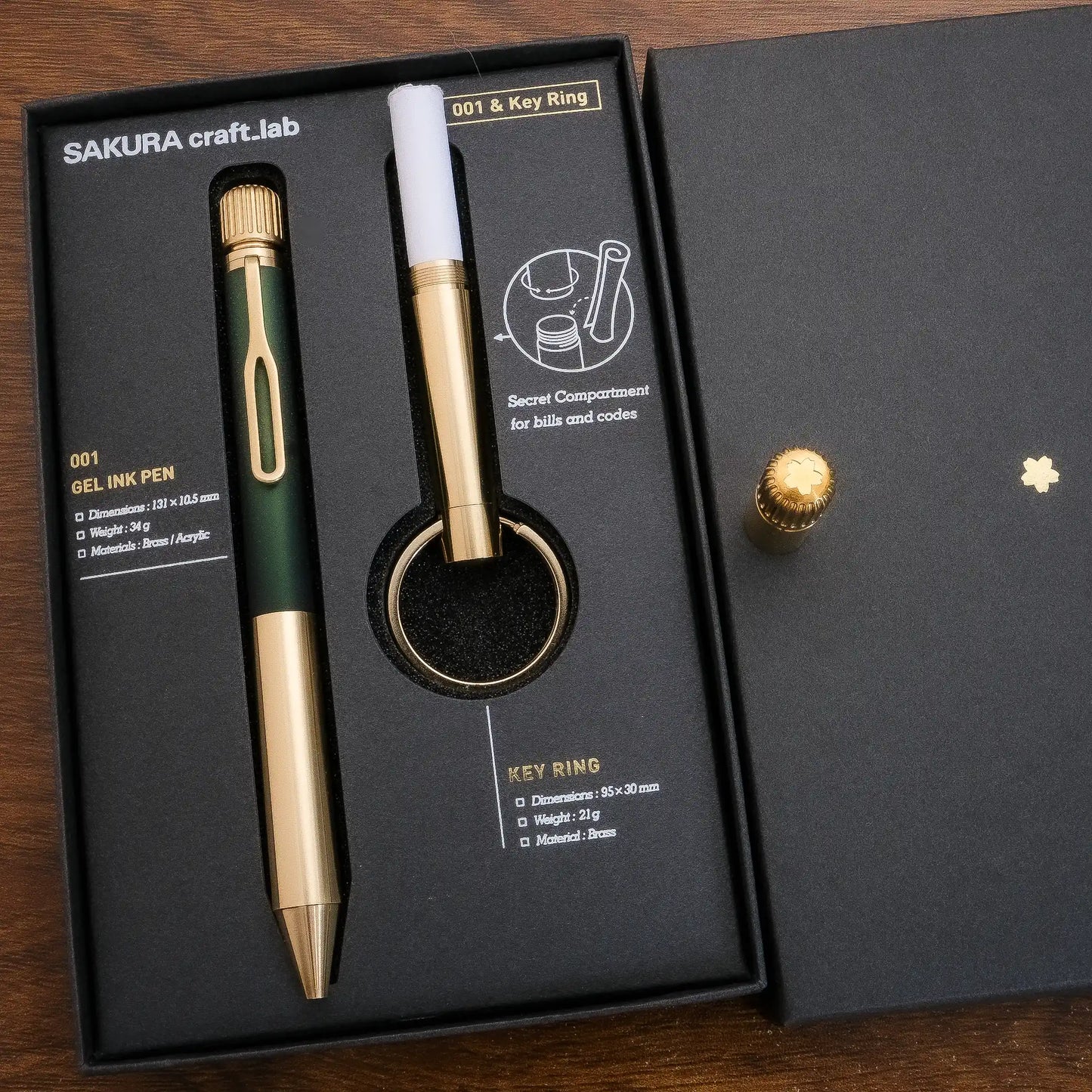 SAKURA craft_lab 001 & Original Key Ring Limited Set - Green Black