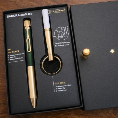 SAKURA craft_lab 001 & Original Key Ring Limited Set - Green Black