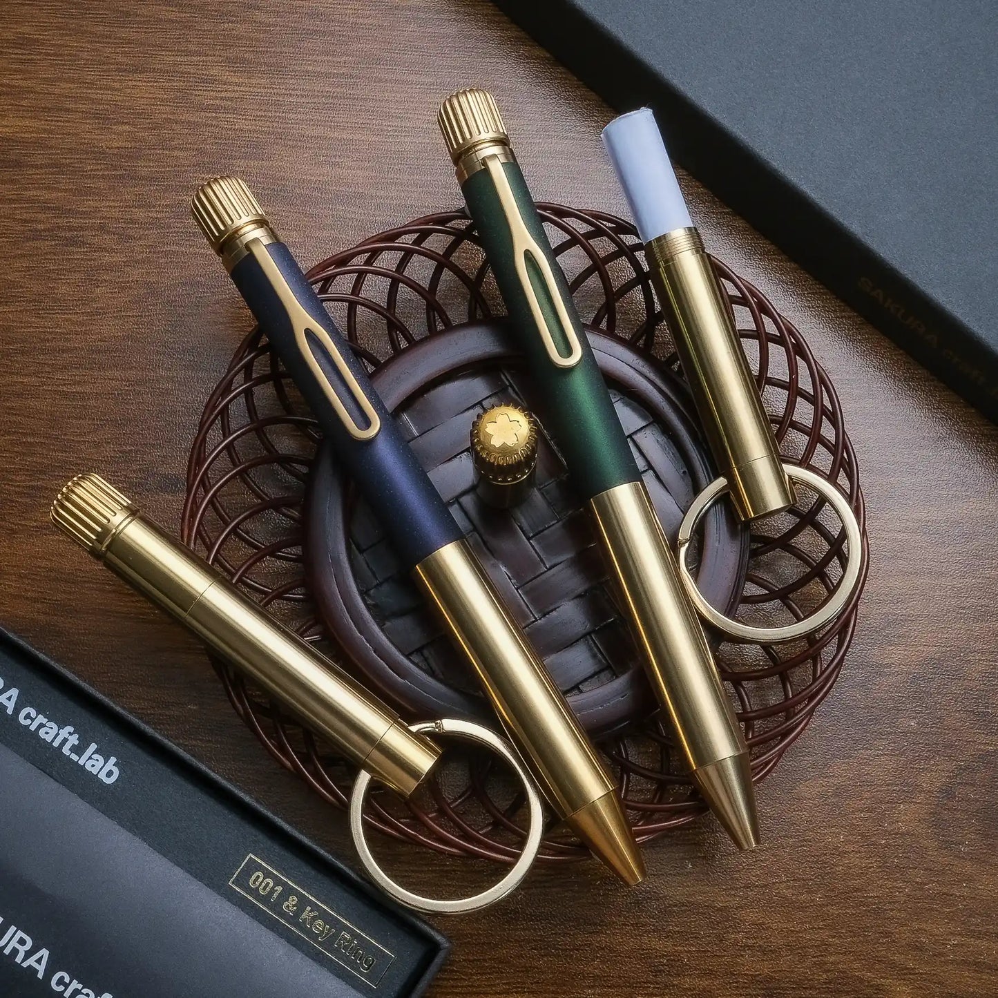 SAKURA craft_lab 001 & Original Key Ring Limited Set - Green Black