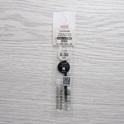 Uni-ball Zento Ballpoint Pen Refill - 0.5mm / 0.38mm, Black, Blue and Red (for Multi-Pen)