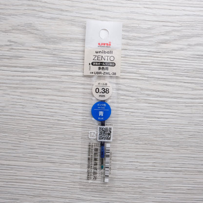 Uni-ball Zento Ballpoint Pen Refill - 0.5mm / 0.38mm, Black, Blue and Red (for Multi-Pen)