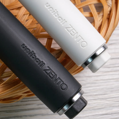 Uni-ball Zento Signature Retractable 3-Color Ballpoint Pen, Silver 0.38mm