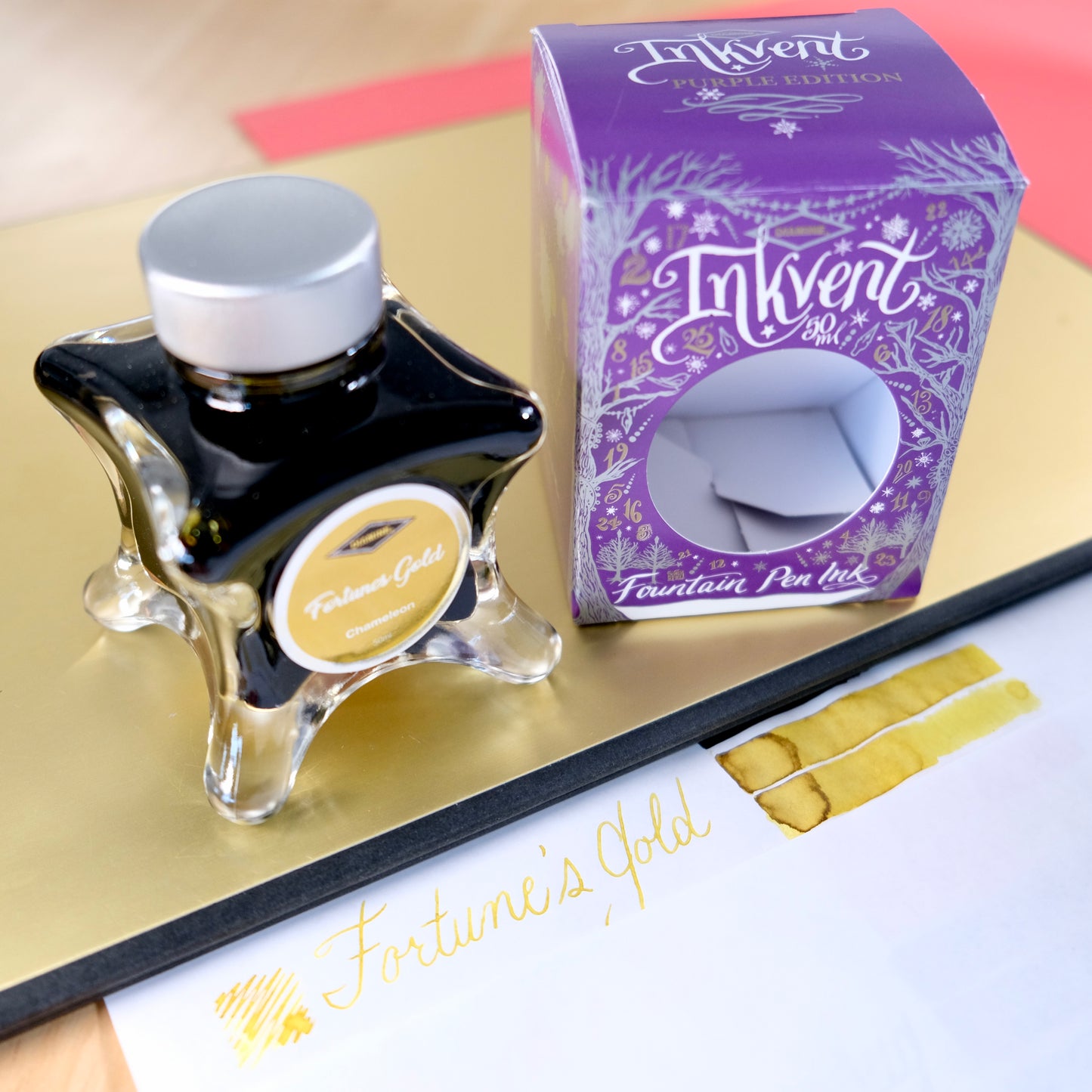 Diamine Ink-vent Purple Edition 2023 Fountain Pen Ink - Fortune's Gold