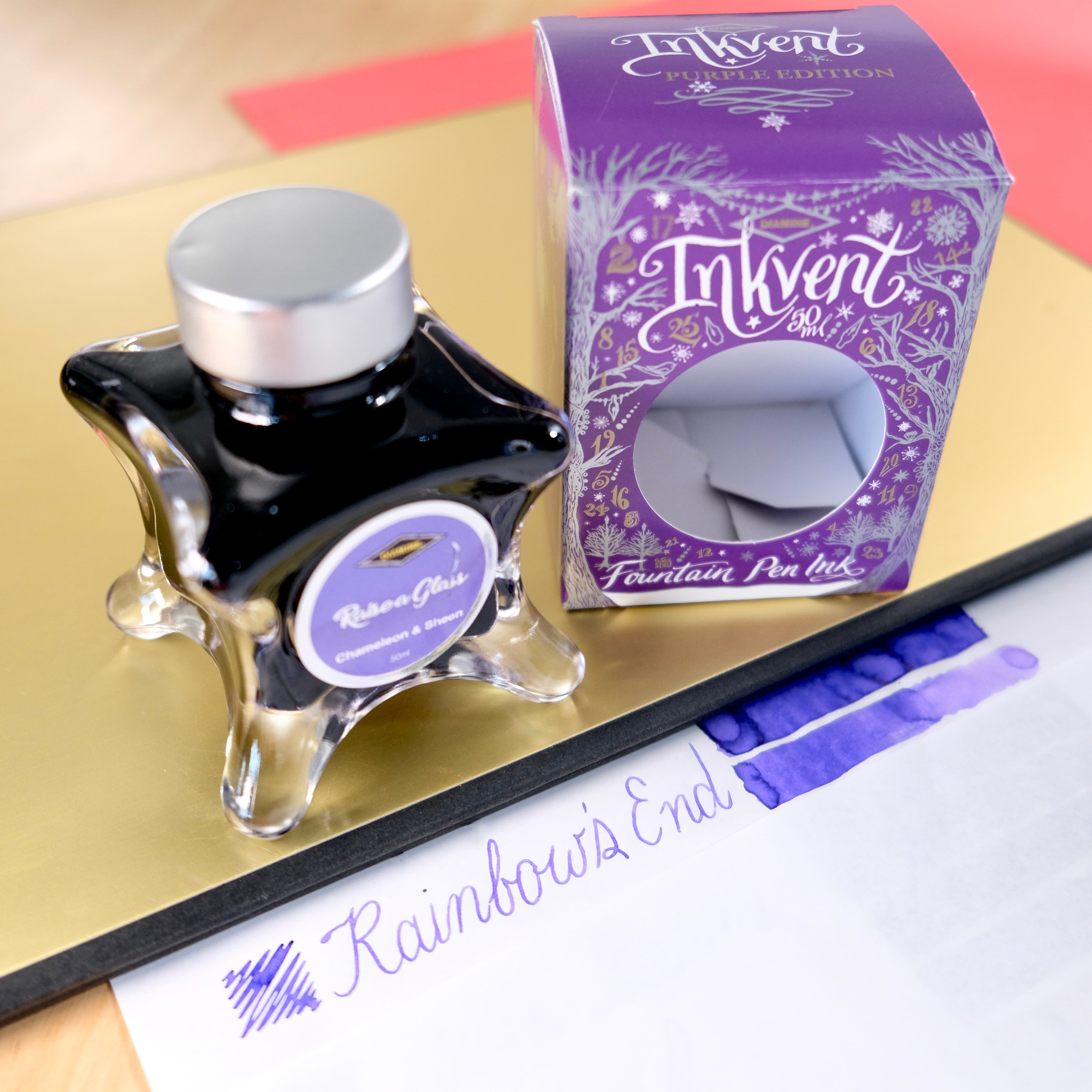 Pe Ink Diamine Ink-vent Purple Edition 2023 Fountain Pen Ink - Rainbow's End ...