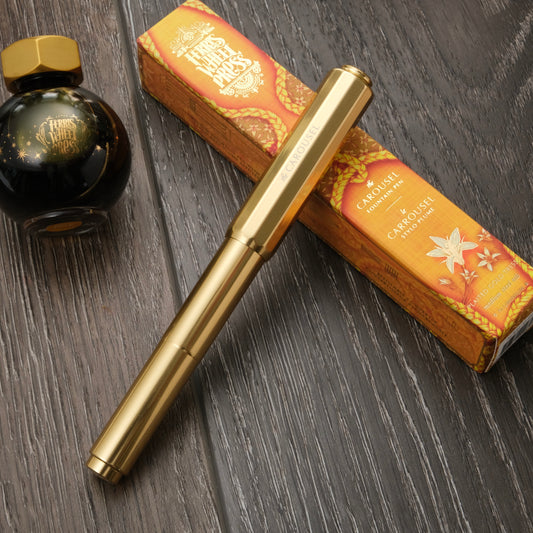 Ferris Wheel Press Aluminum Carousel Fountain Pen - Plaited Gold Tress (Limited Edition)