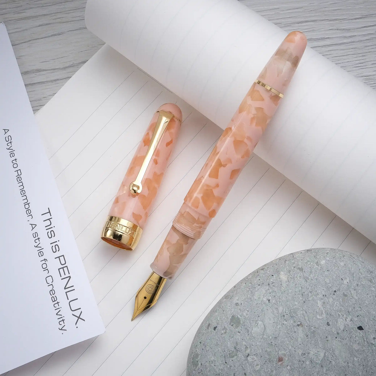 Penlux Masterpiece Delgado Fountain Pen - Baby Pink (Limited Edition)