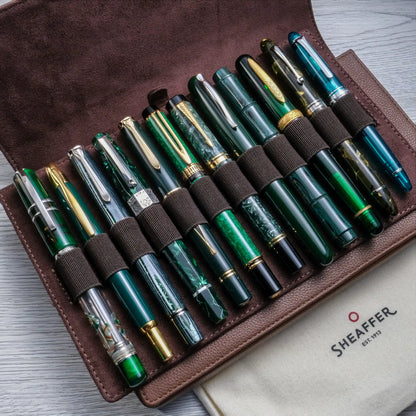 Sheaffer Twelve 12 Slots Leather Pen Case