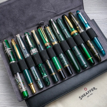 Sheaffer Twelve 12 Slots Leather Pen Case