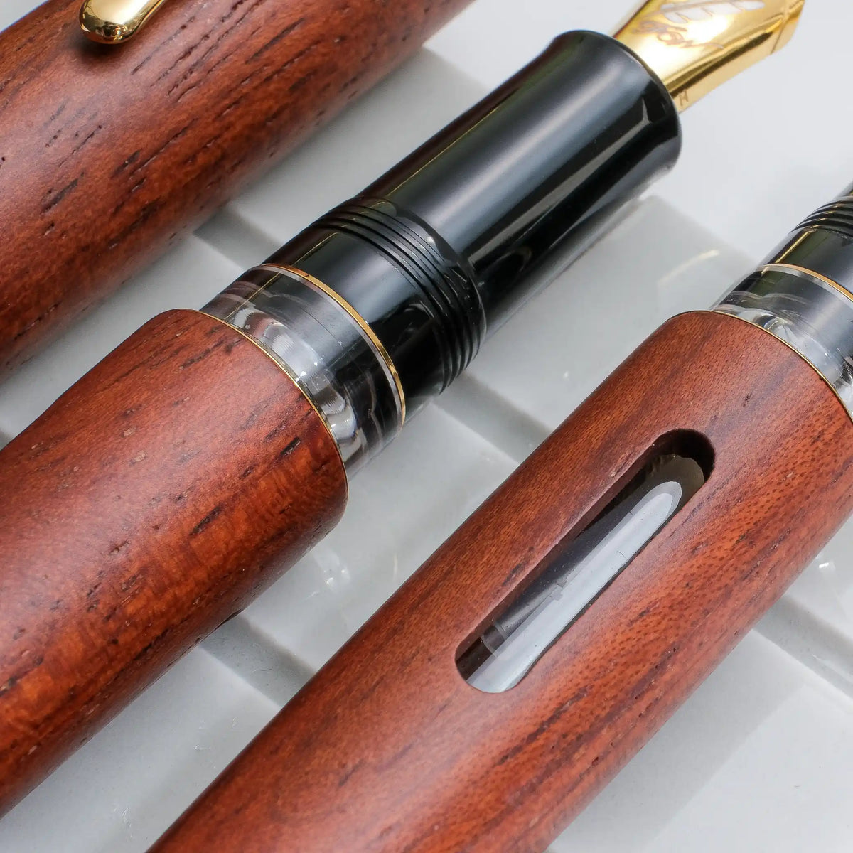 Fine Writing International Wooden Vacuum Filler Fountain Pen - Rosewood
