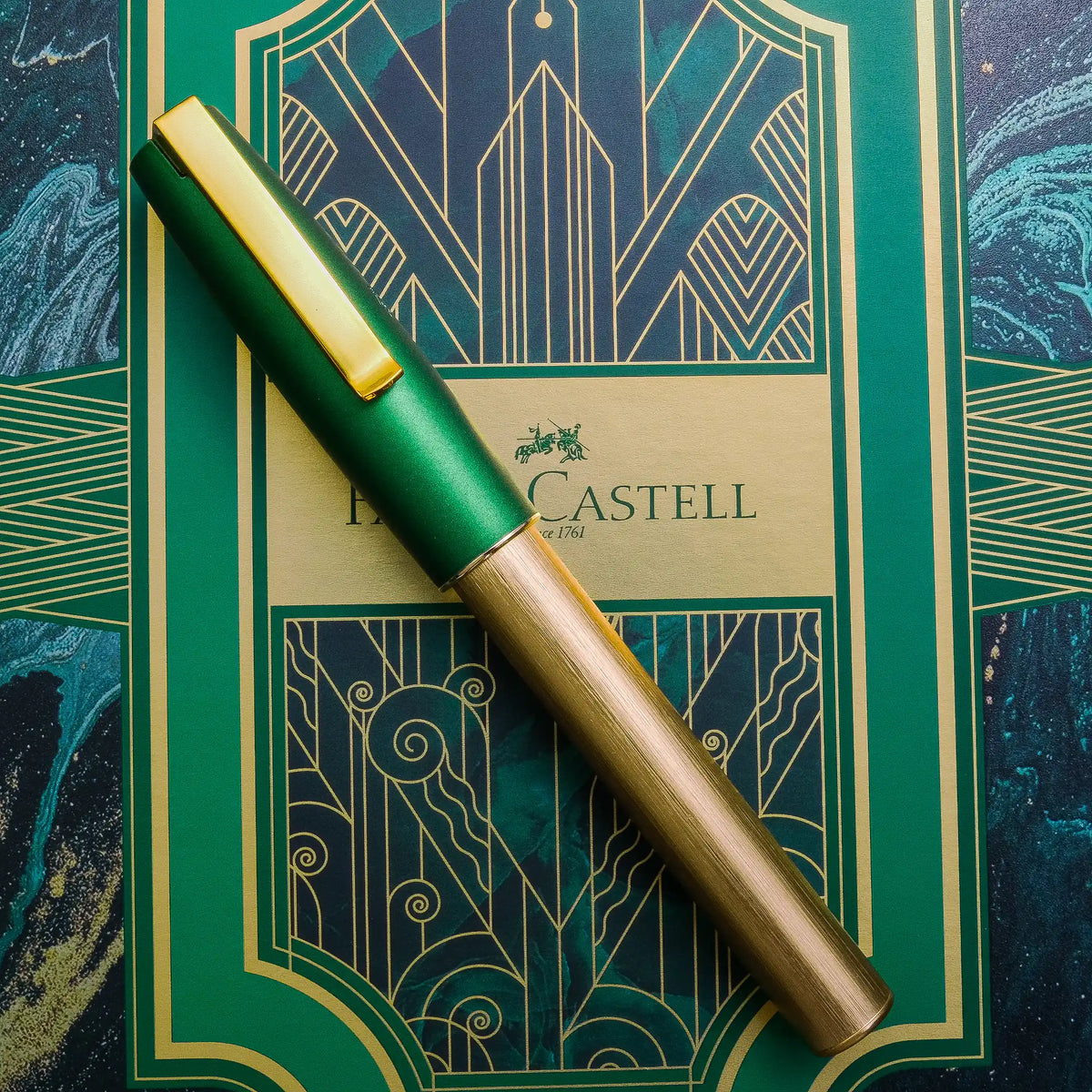 Faber-Castell Loom Fountain Pen Special Edition Gift Set - Gilded Green 鎏金綠