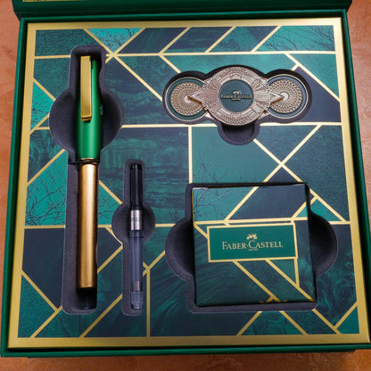 Faber-Castell Loom Fountain Pen Special Edition Gift Set - Gilded Green 鎏金綠