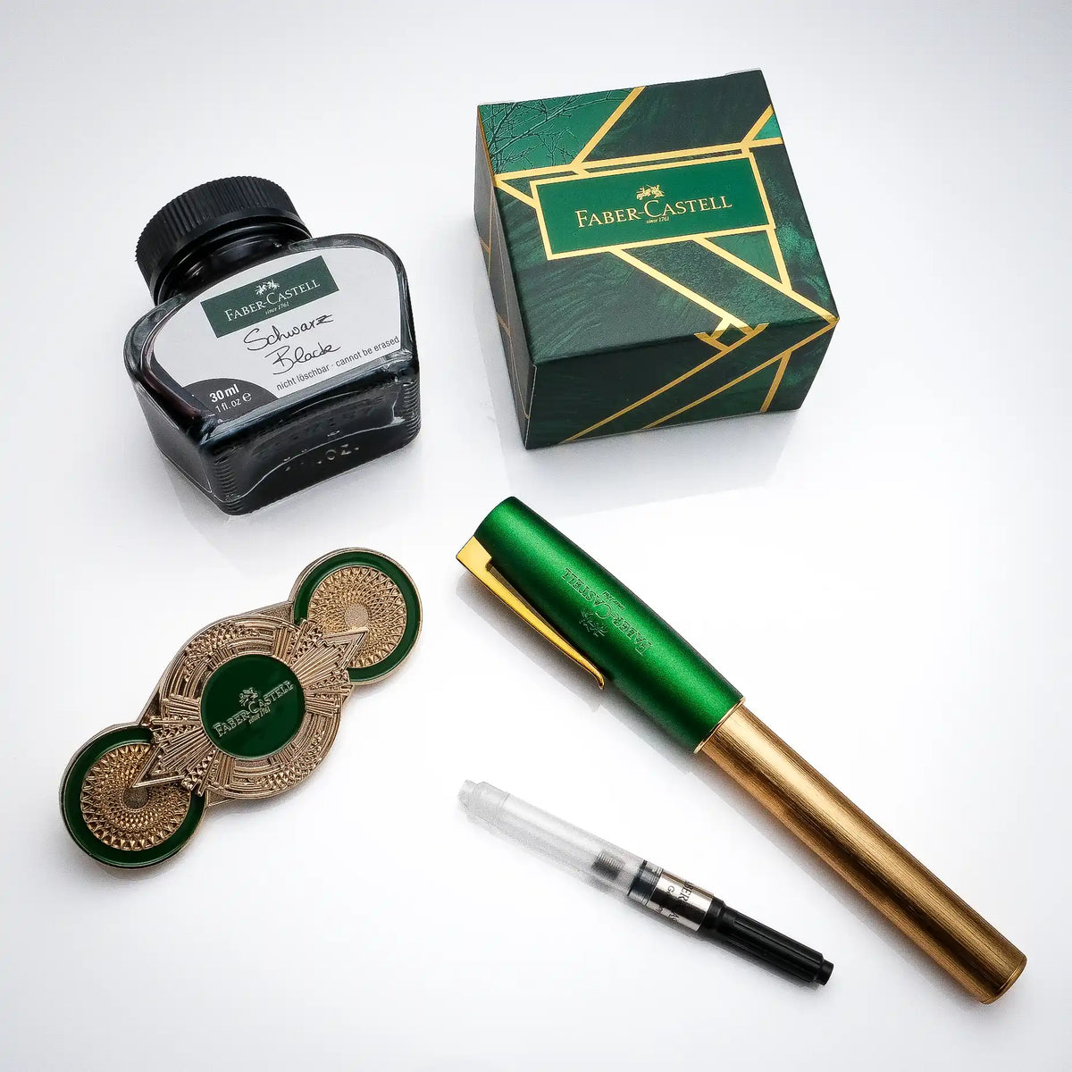 Faber-Castell Loom Fountain Pen Special Edition Gift Set - Gilded Green 鎏金綠