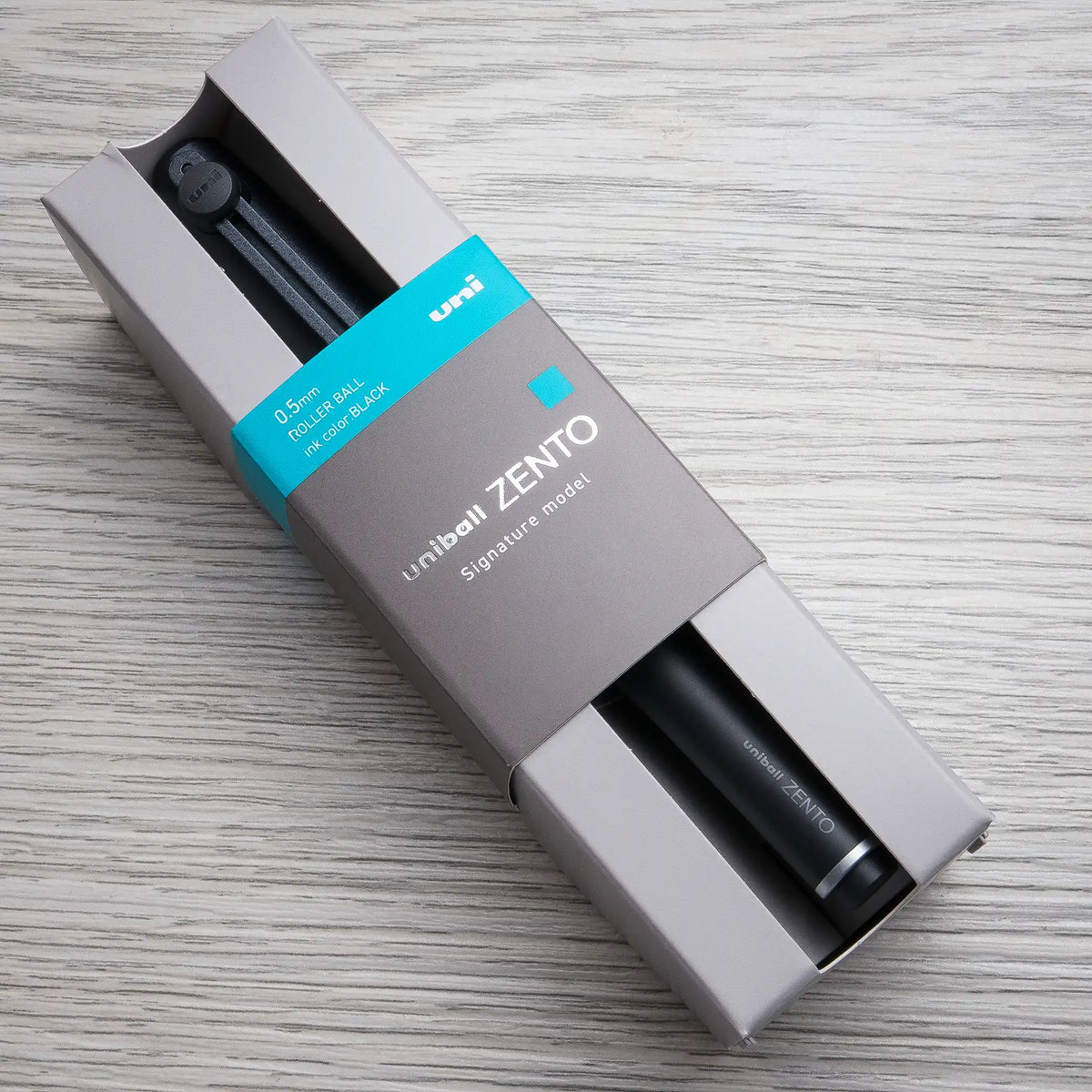 Uni-ball ZENTO Signature Rollerball Pen, Metallic Black 0.5mm