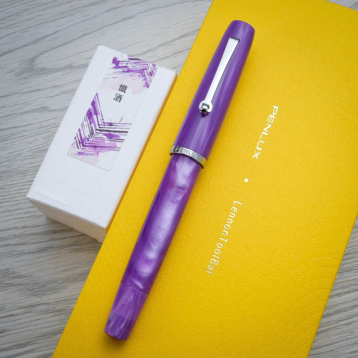 Penlux x Lennon Tool Bar Concerto Fountain Pen & Ink Set - Amethyst