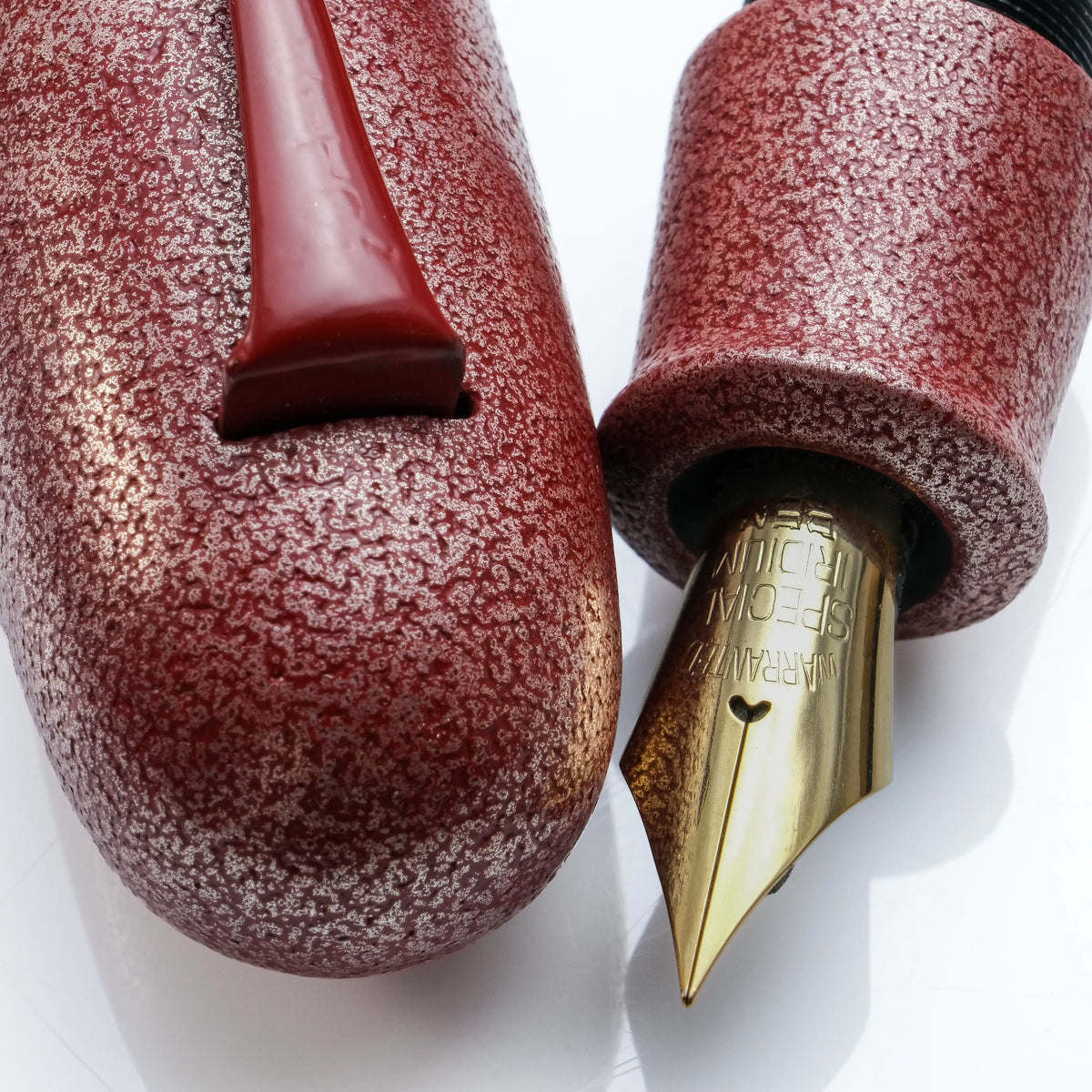 Fine Writing International Urushi Fountain Pen - Ishime Nuri Red (FAT Version)