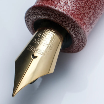 Fine Writing International Urushi Fountain Pen - Ishime Nuri Red (FAT Version)