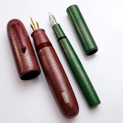 Fine Writing International Urushi Fountain Pen - Ishime Nuri Red (FAT Version)
