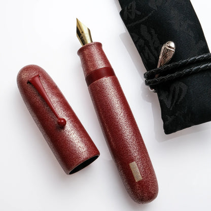 Fine Writing International Urushi Fountain Pen - Ishime Nuri Red (FAT Version)