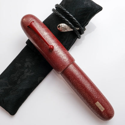 Fine Writing International Urushi Fountain Pen - Ishime Nuri Red (FAT Version)