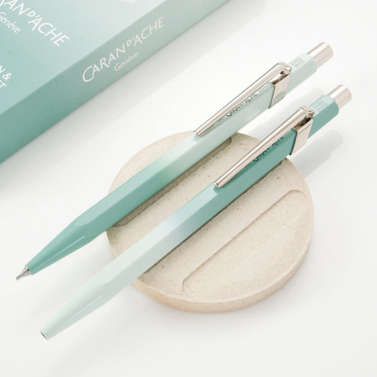 Caran d'Ache 849+844 Ballpoint Pen and Mechanical Pencil Set - Misty Forest (Special Edition)