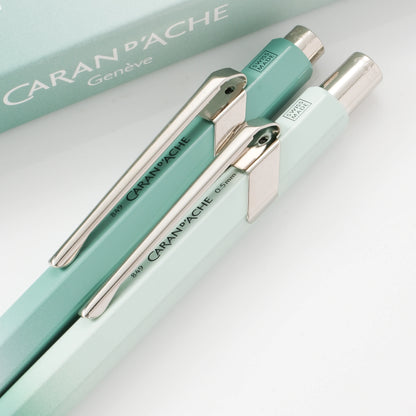 Caran d'Ache 849+844 Ballpoint Pen and Mechanical Pencil Set - Misty Forest (Special Edition)