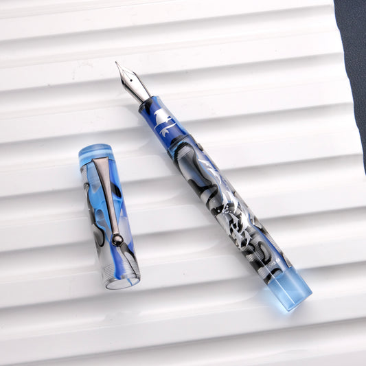 Opus 88 Ocean Demo Eyedropper Fountain Pen － Dolphin