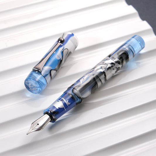 Opus 88 Ocean Demo Eyedropper Fountain Pen － Dolphin