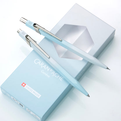 Caran d'Ache 849+844 Ballpoint Pen and Mechanical Pencil Set - Blue Lagoon (Special Edition)