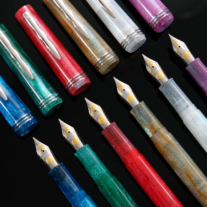 Cypress Urban Speedster Flash Gold Fountain Pen - White