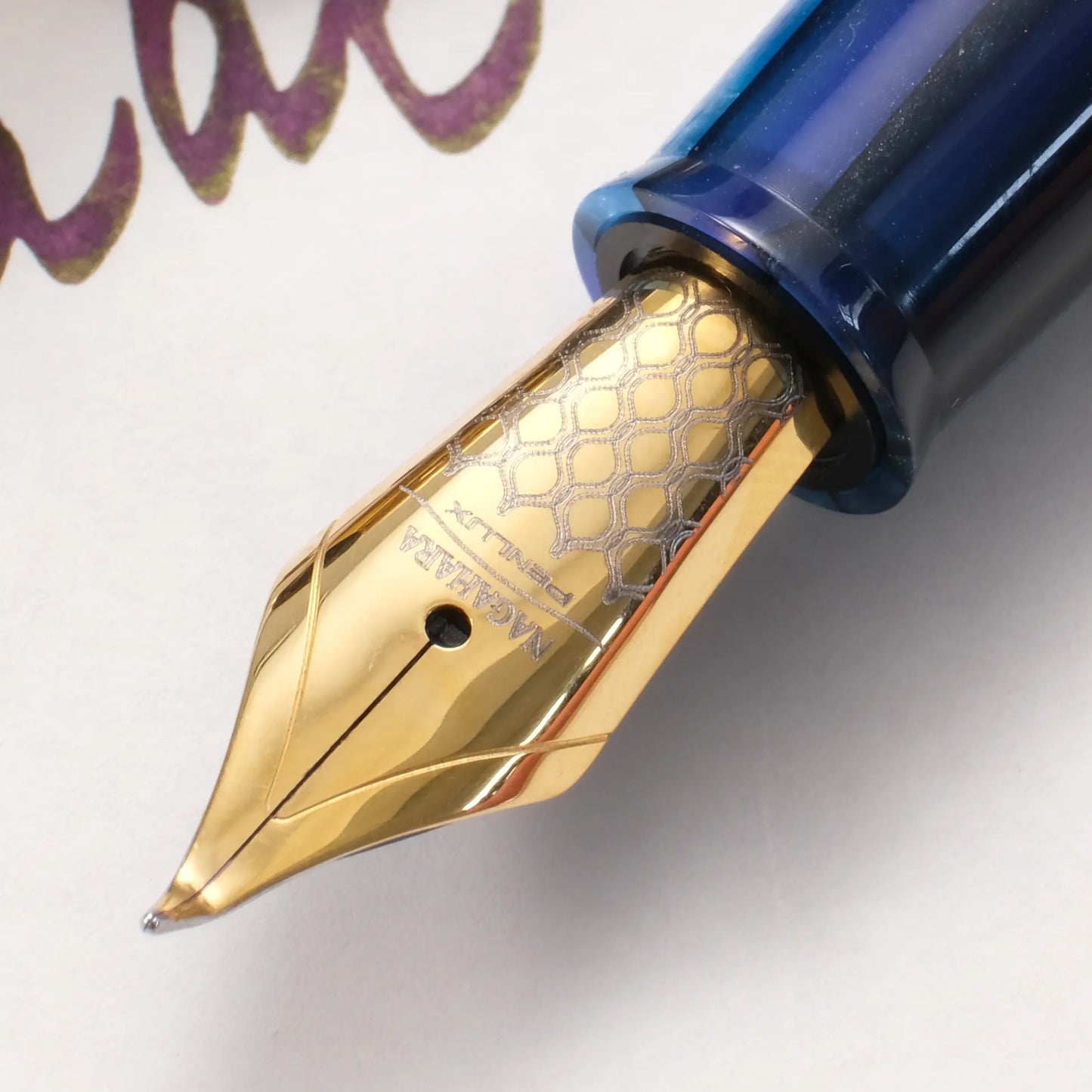 [PRE-ORDER] Penlux x Nagahara Delgado Gladius Blue Grotto Fountain Pen with Fude Nib (Special Edition)
