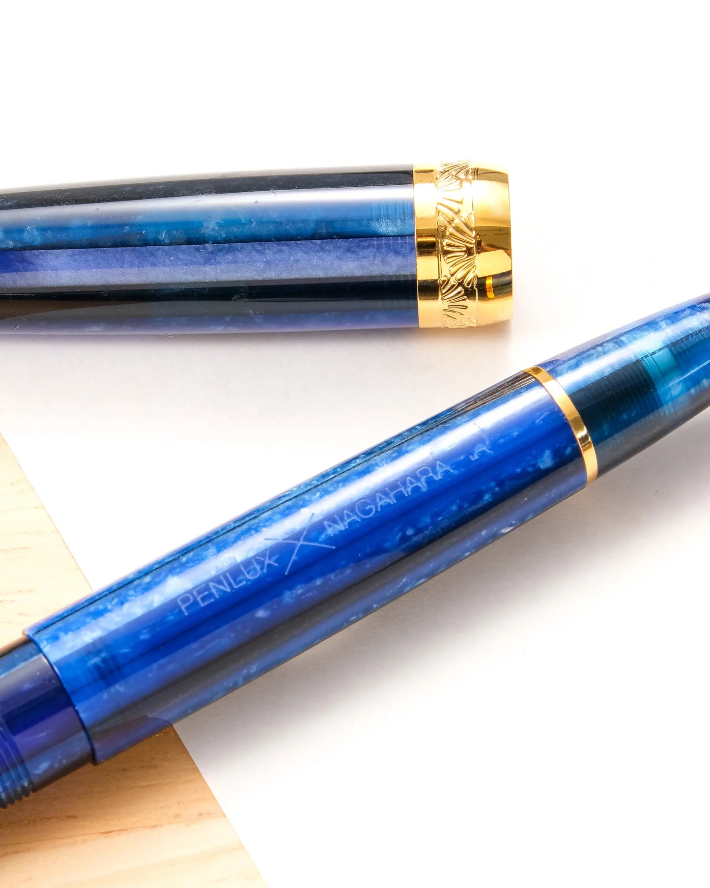 [PRE-ORDER] Penlux x Nagahara Delgado Gladius Blue Grotto Fountain Pen with Fude Nib (Special Edition)