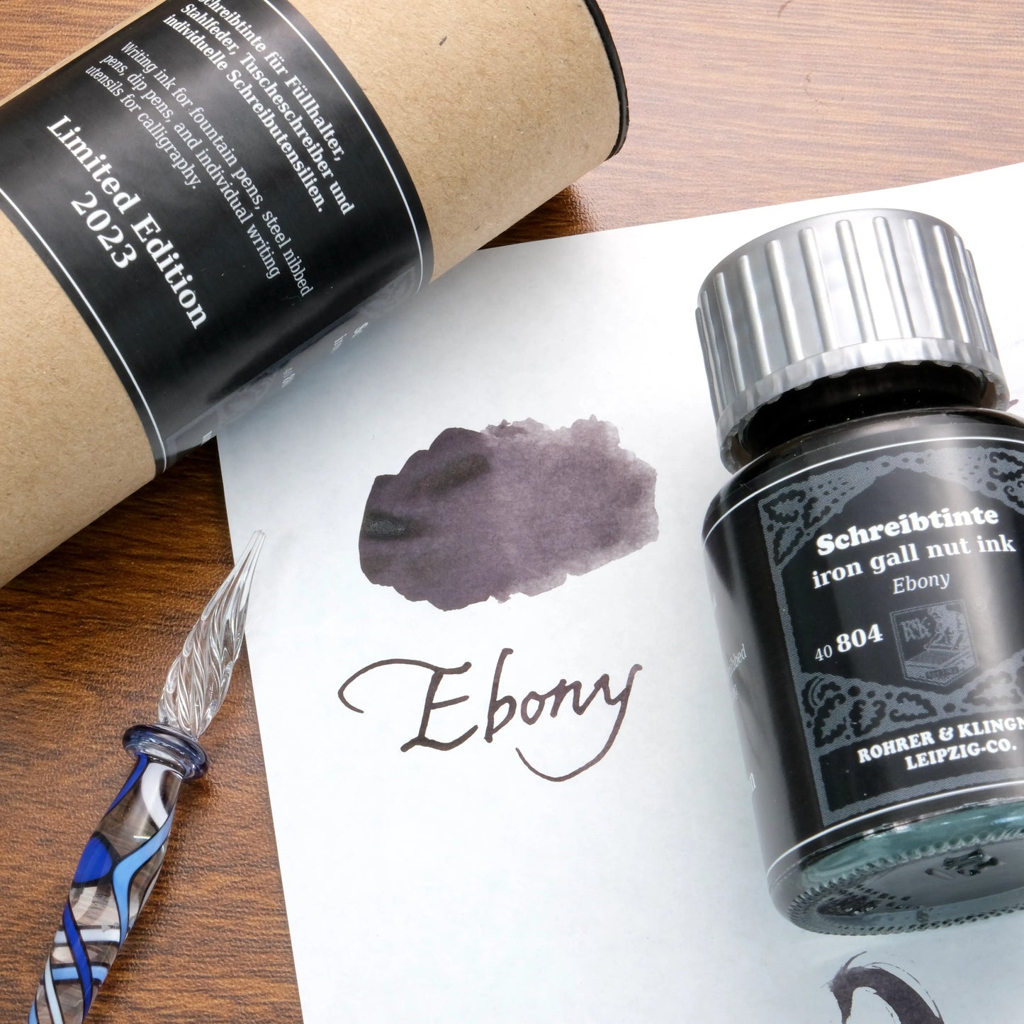Rohrer & Klingner Fountain Pen Iron Gall Nut Ink - Ebony (2023 Limited Edition)