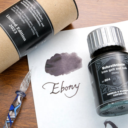 Rohrer & Klingner Fountain Pen Iron Gall Nut Ink - Ebony (2023 Limited Edition)