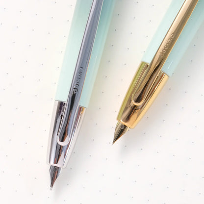 Nagasawa Capless Fountain Pen - Kobe Gradation Higashi-Kawasaki Harbor-Mint - Silver Trim (Limited Edition)