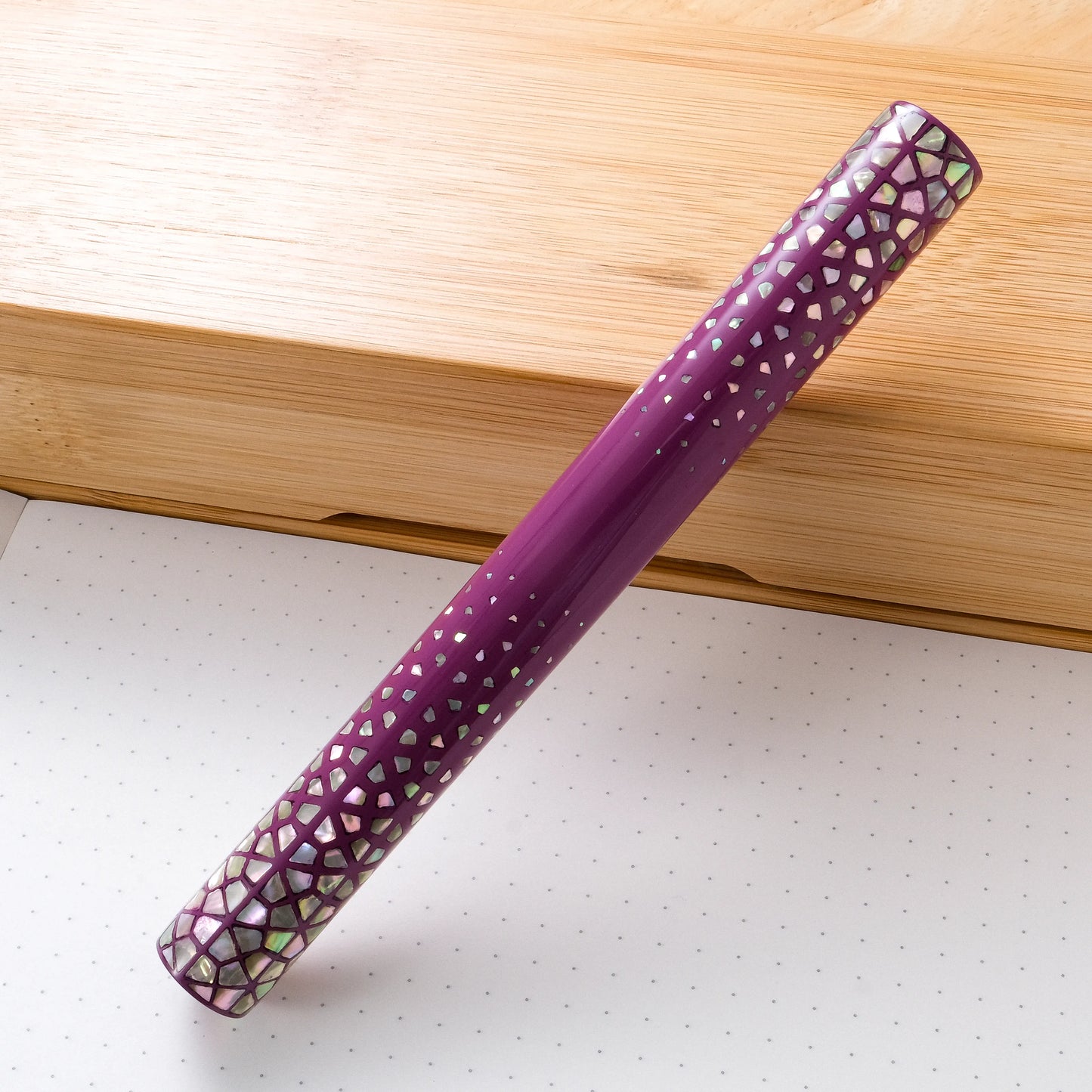 Cypress Modern Raden Color Geometry Fountain Pen - Violet