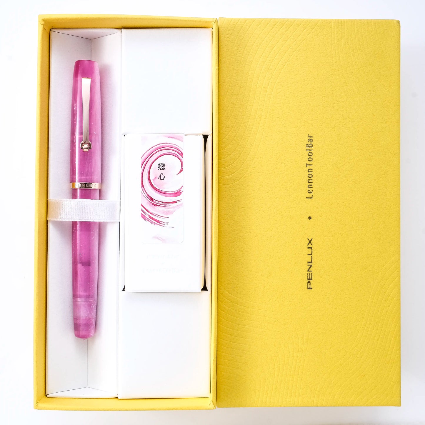 Penlux x Lennon Tool Bar Concerto Fountain Pen & Ink Set - Rose Nebula