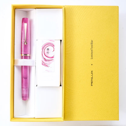 Penlux x Lennon Tool Bar Concerto Fountain Pen & Ink Set - Rose Nebula