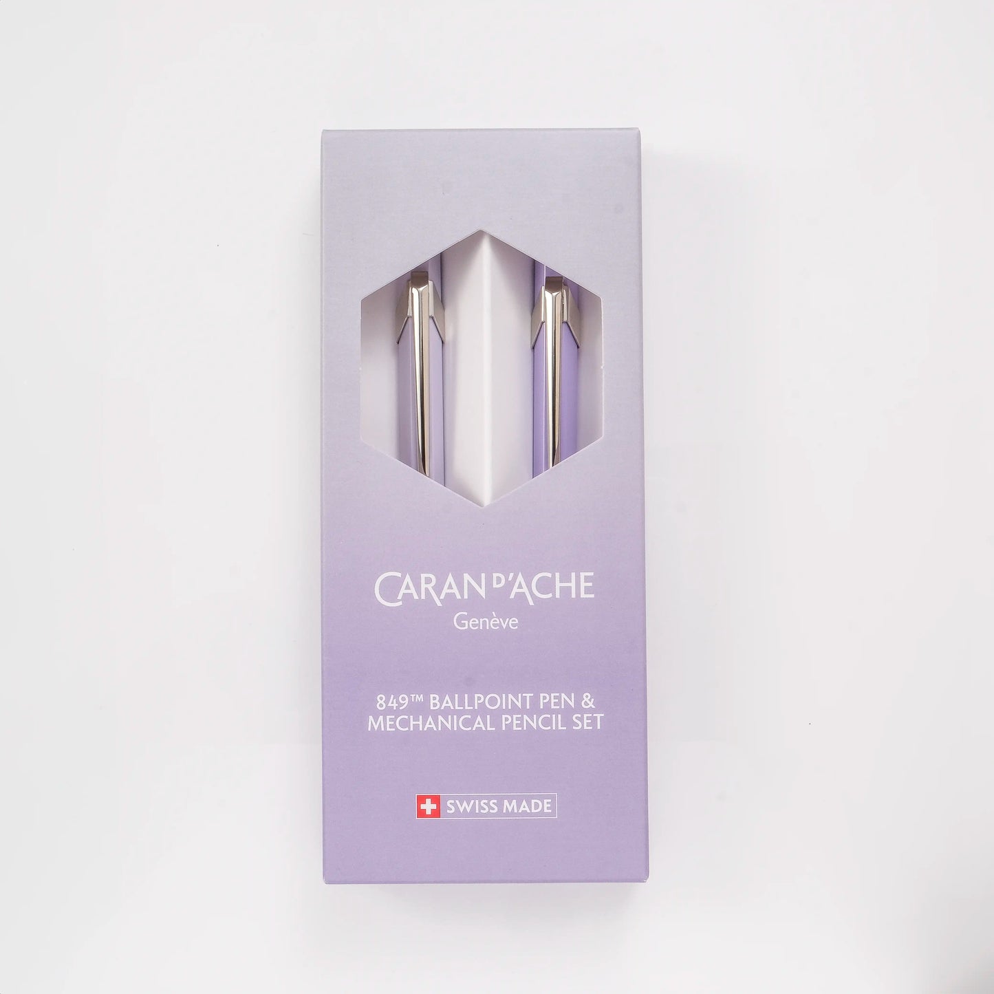 Caran d'Ache 849+844 Ballpoint Pen and Mechanical Pencil Set - Blooming Lavender (Special Edition)
