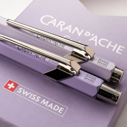 Caran d'Ache 849+844 Ballpoint Pen and Mechanical Pencil Set - Blooming Lavender (Special Edition)
